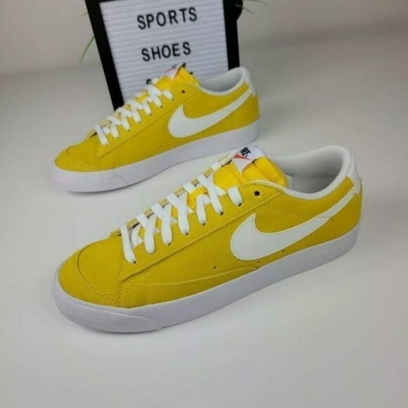 SIZE  8 MEN\'S NIKE BLAZER LOW \'77 SUEDE YELLOW DA7254-700 main image 12